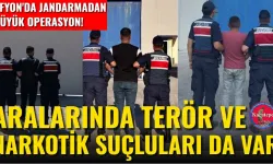 Afyon'da Jandarmadan Büyük Operasyon! Aralarında Terör Ve Narkotik Suçluları Da Var