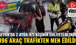 Afyon'da 2 Ayda 471 Kişinin Ehliyeti Alındı, 996 Araç Trafikten Men Edildi