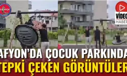 Afyon'da Çocuk Parkında Tepki Çeken Görüntüler
