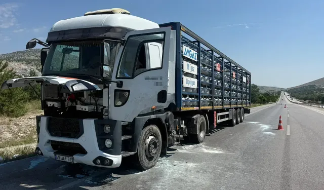 Tüp Yüklü Tırda Korkutan Yangın